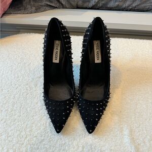 Steve Madden Black Studded Heels Size 8
